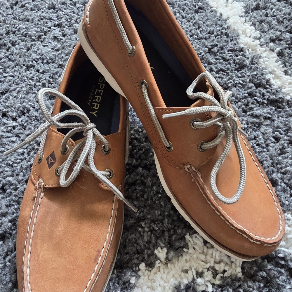 Sperry Top-Sider Leeward 2 Eye Boat Shoe Brown  Size 11M